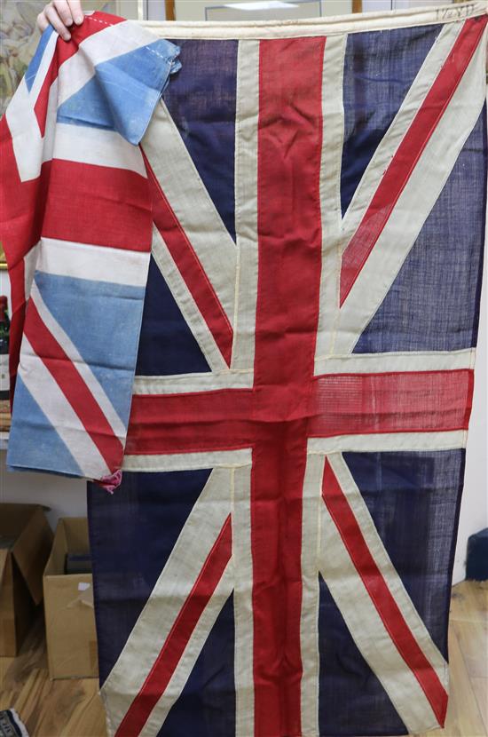 Two WWI British Union flags